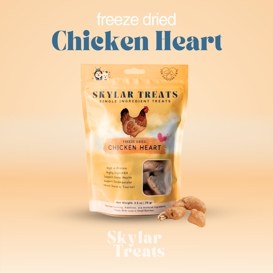 Freeze-Dried Chicken Heart for Dogs Cats – Nutrient-Rich Treats
